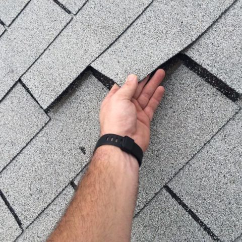 Storm roof damage: Unbonded tabs